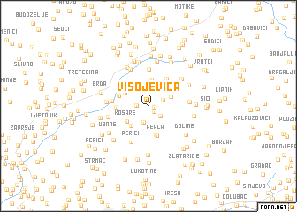 map of Visojevica