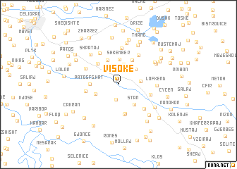 map of Visokë