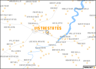 map of Vista Estates