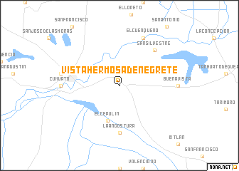 map of Vistahermosa de Negrete