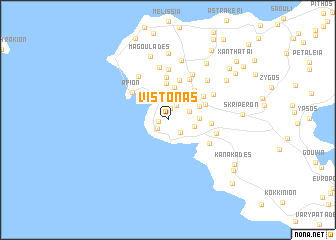map of Vístonas