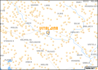 map of Vitaljina