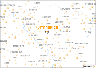 map of Vitanoviće