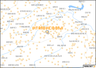 map of VitanovićiDonji