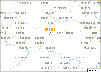 map of Víťaz
