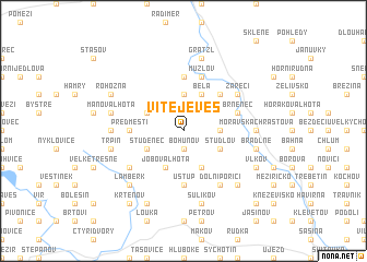 map of Vítějeves