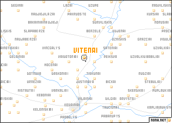 map of Vitėnai