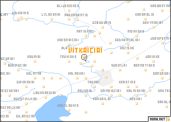 map of Vitkaičiai