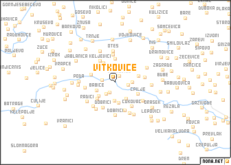 map of Vitkoviće