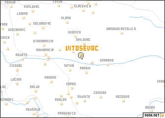 map of Vitoševac