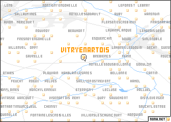 map of Vitry-en-Artois