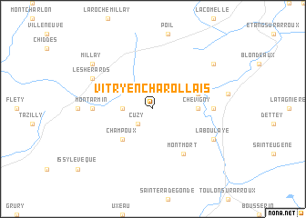 map of Vitry-en-Charollais