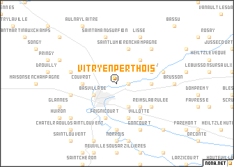map of Vitry-en-Perthois
