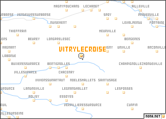 map of Vitry-le-Croisé
