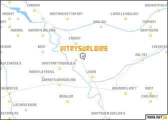 map of Vitry-sur-Loire