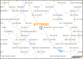 map of Vitteaux