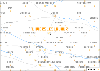 map of Viviers-lès-Lavaur