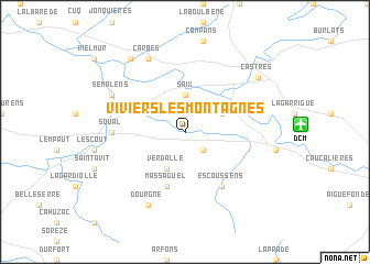 map of Viviers-lès-Montagnes