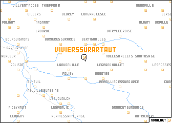 map of Viviers-sur-Artaut