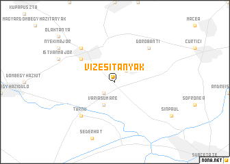 map of Vizesitanyák
