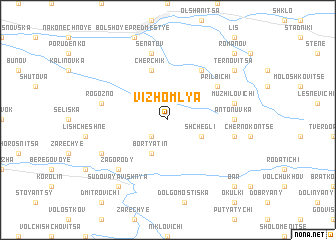 map of Vizhomlya