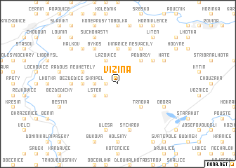 map of Vižina