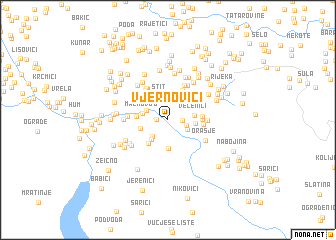 map of Vjernovići