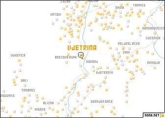 map of Vjetrina