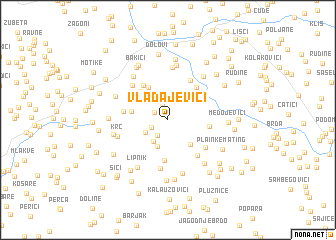 map of Vladajevići