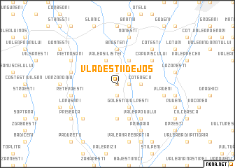 map of Vlădeştii de Jos