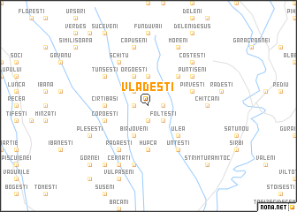 map of Vlădeşti