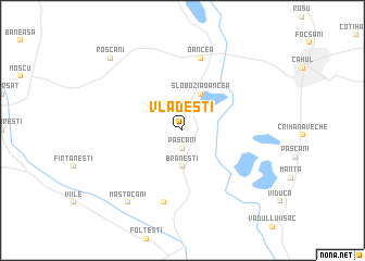 map of Vlădeşti