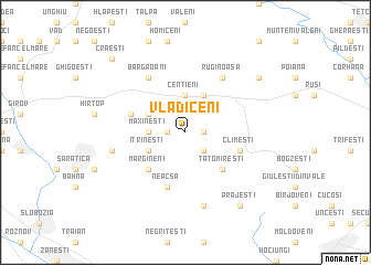 map of Vlădiceni