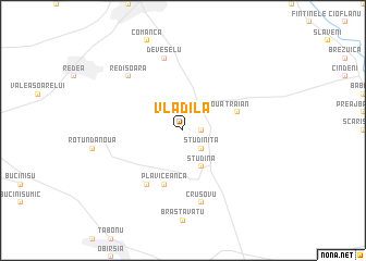 map of Vlădila