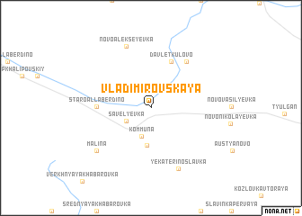 map of Vladimirovskaya