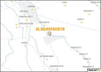 map of Vladimirskaya