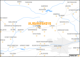 map of Vladimirskoye