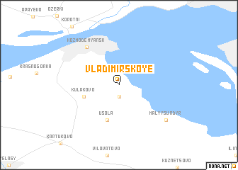 map of Vladimirskoye