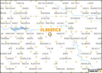 map of Vladořice