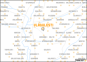 map of Vlăduleşti