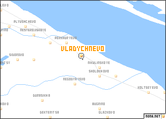 map of Vladychnevo