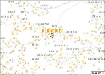 map of Vlahovići