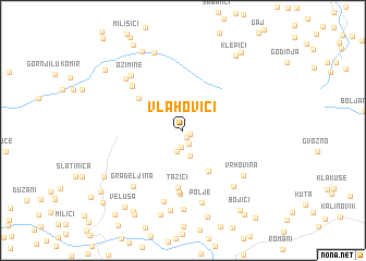 map of Vlahovići