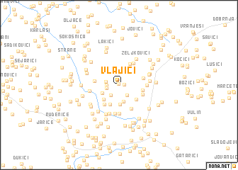 map of Vlajići