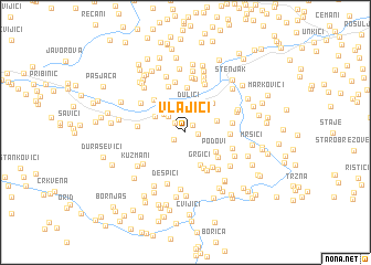 map of Vlajići