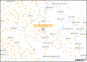 map of Vlajkovići