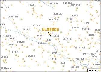 map of Vlasače