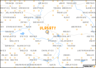 map of Vlasatý