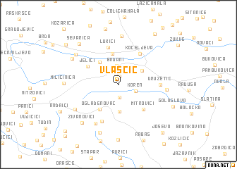 map of Vlaščić