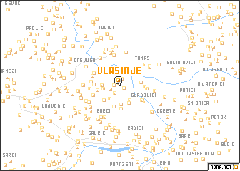 map of Vlasinje